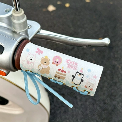 Sweat-Absorbing Non-Slip Handlebar Covers for: Handlehold cover - cute-little-creature-color-pattern