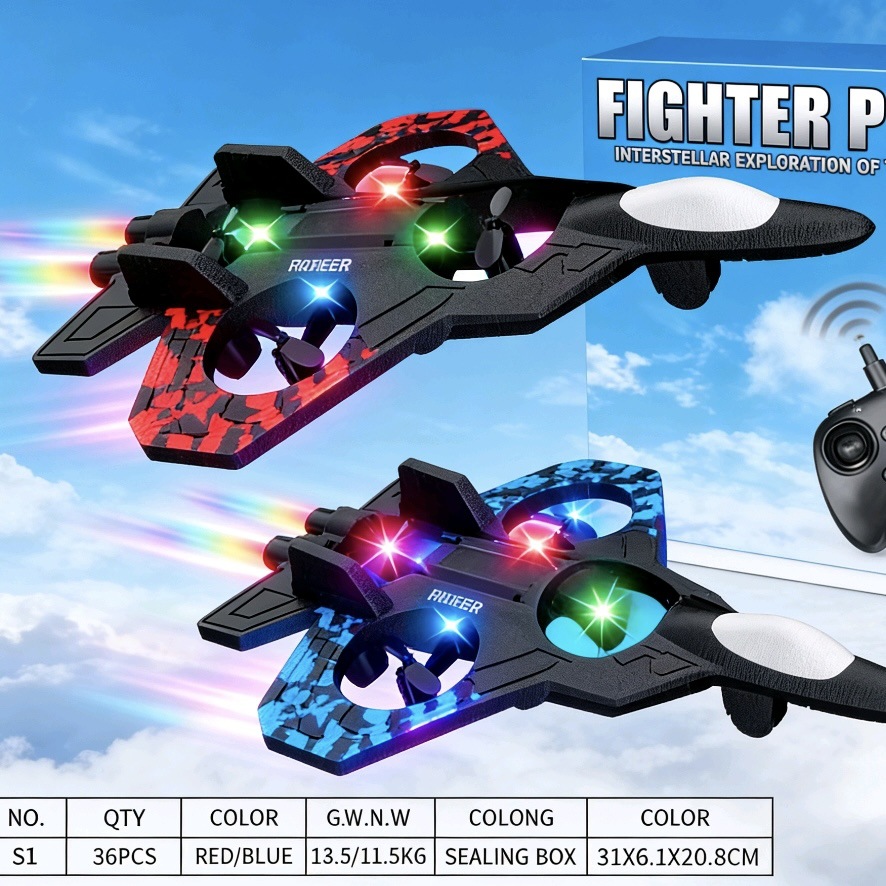 Sanyang Model Airplane Foam Remote Control Fighter Jet with Altitude Hold, Four-Axis Unmanned Aerial Vehicle for Children