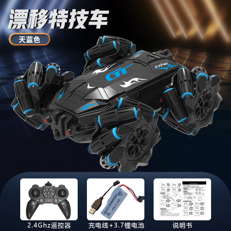 Venta caliente transfronteriza rodando fuera de carretera de doble cara deriva coche truco de control remoto coche giratorio escalada juguetes para niños al por mayor