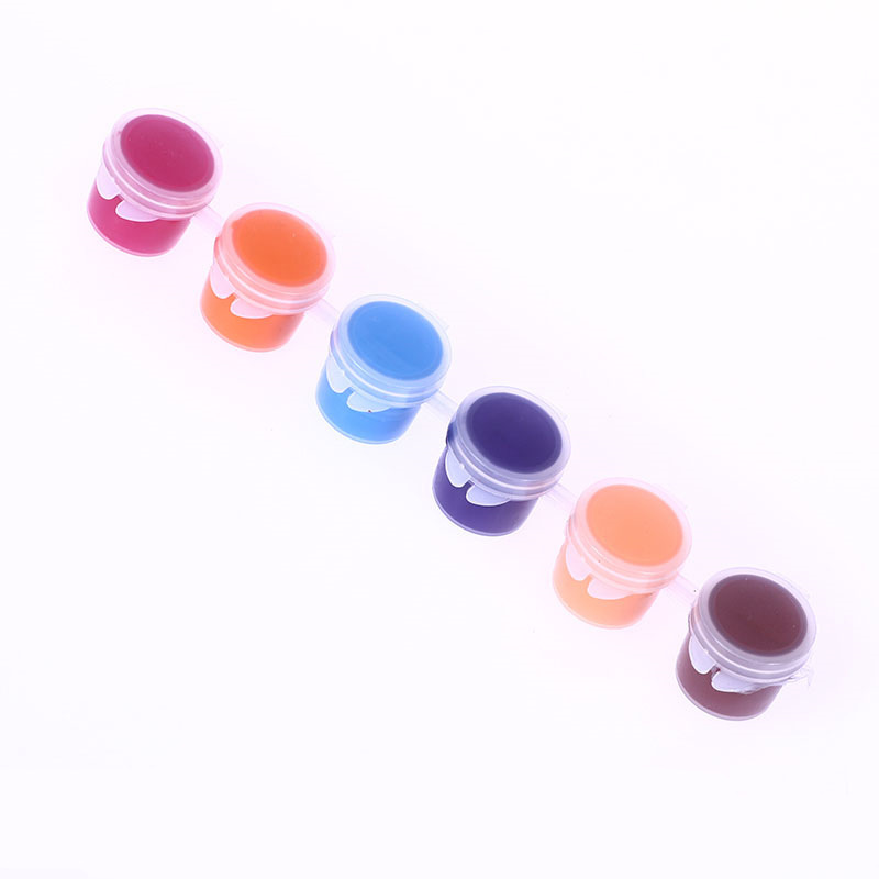 Pintura acrílica bricolaje para niños pintura de seis partes pintura al por mayor pintura de pincel jardín de infantes pintada a mano graffiti