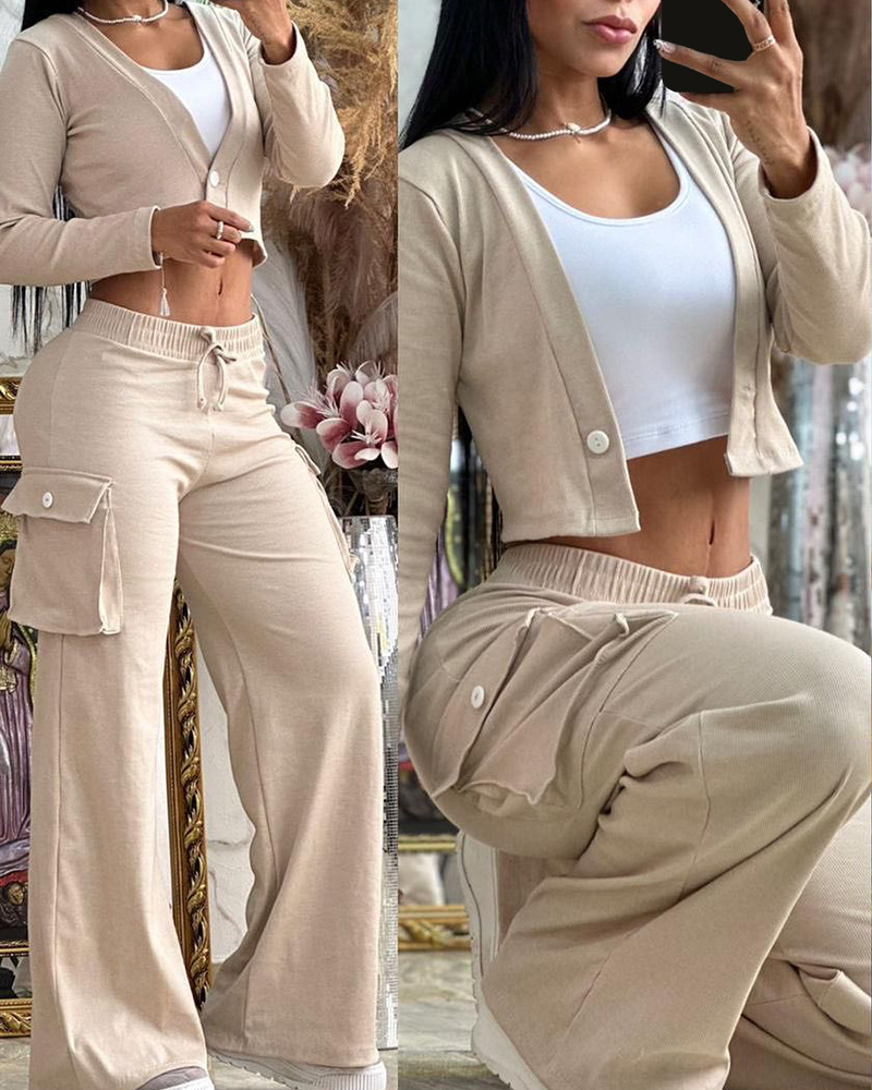 Street Women's Casual Sexy Solid Color Polyester Pants Sets Pants Sets display picture 2