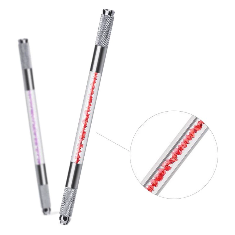 Фабрика прямых продаж двухголовая хрустальная вышивальная ручка для бровей № 4 Корейская многофункциональная вышивальная ручка для татуировки