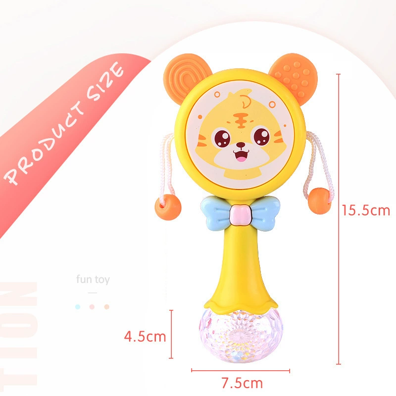 Children's universal beanbag, teether from soft rubber, music rocking drum, smart toy, can bite
