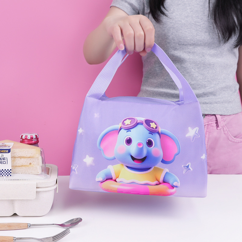 Bolsa de almuerzo de dibujos animados lindos bolsas de almuerzo portátiles bolsas de almuerzo estudiantes niños cariñosos bolsas de almuerzo de transporte