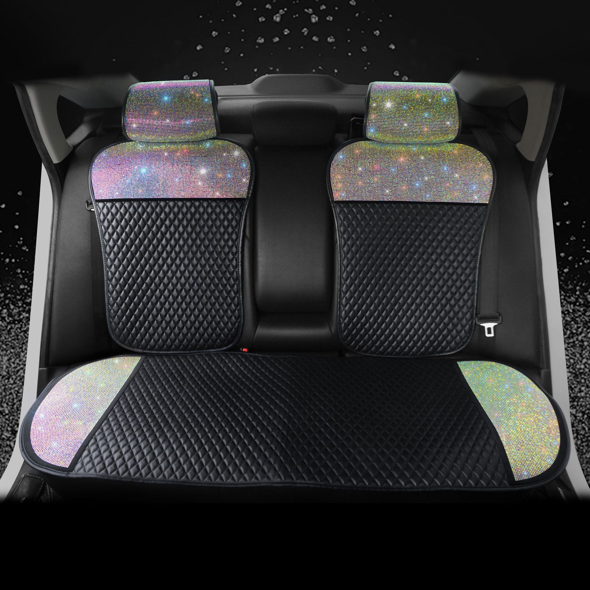 Universal Car Seat Cushion Leather Diamond-Encrusted Car Seat Cover Dropshipping Universal Model for All Seasons Cross-Border E-Commerce