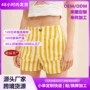 显瘦口袋直筒高腰热裤