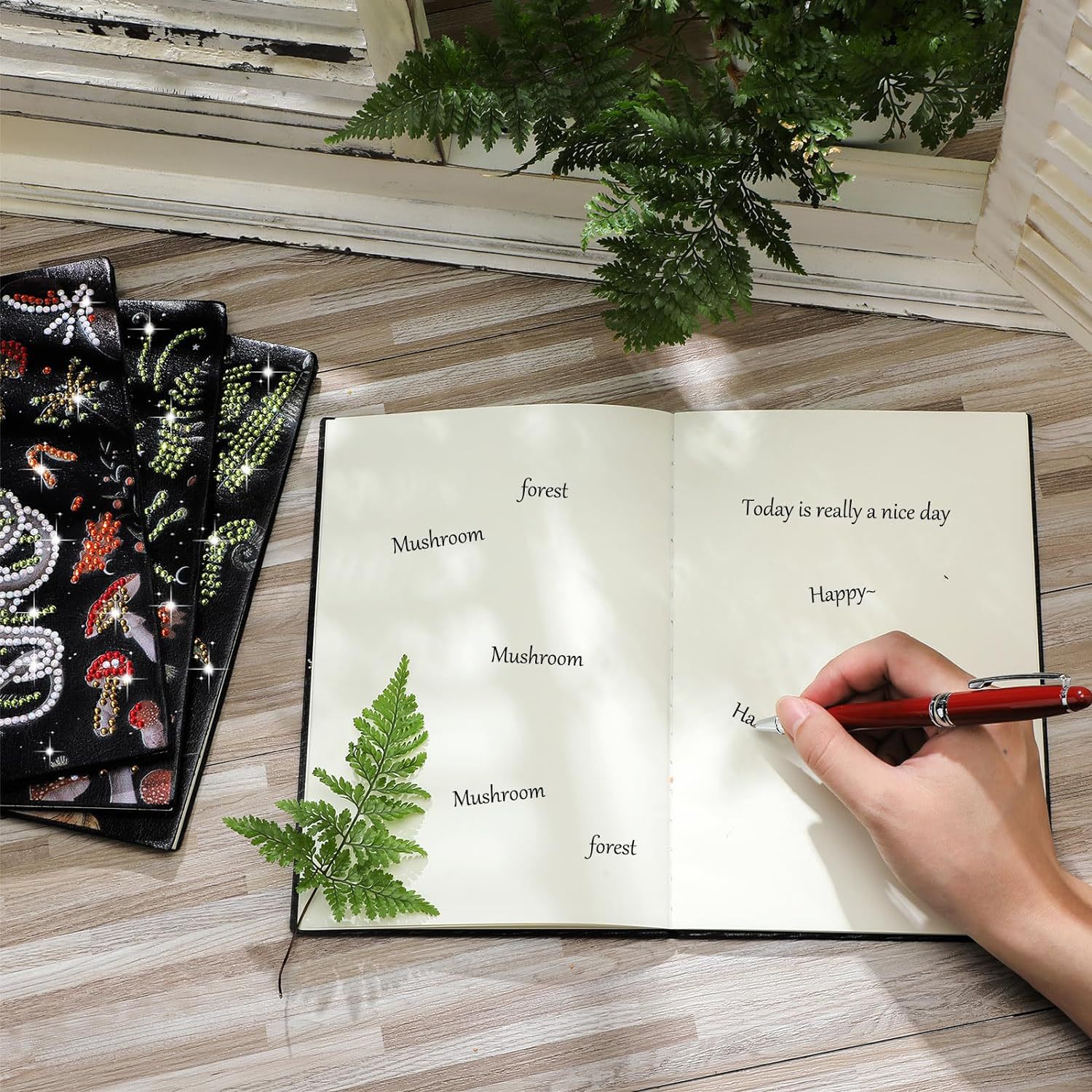 Cuaderno de dibujo de diamantes creativo transfronterizo de forma alienígena cuaderno de notas de negocios DIY puntual diario A5 cuaderno de estudiante al por mayor