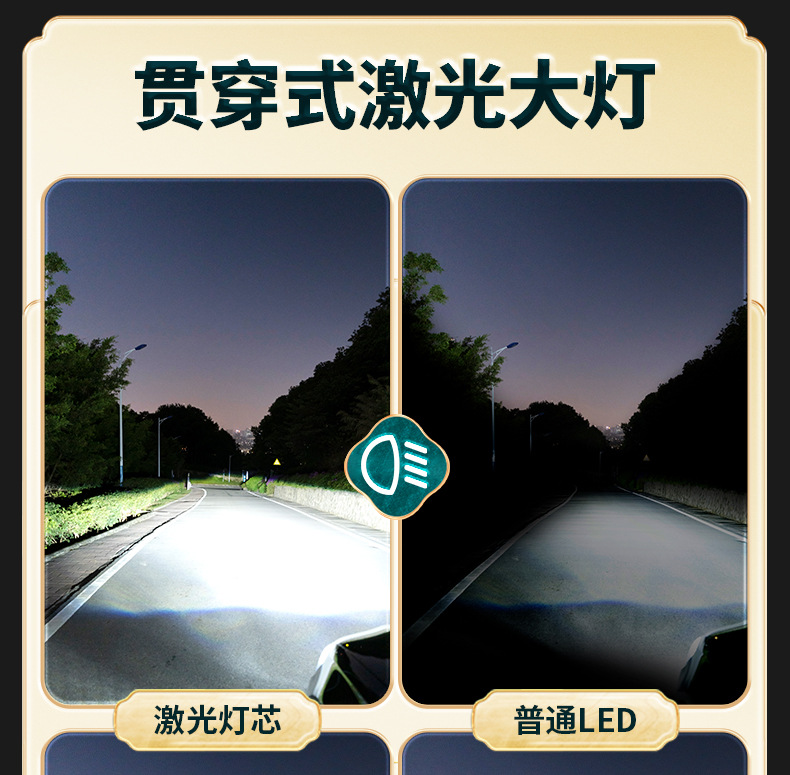 Car LED Laser Headlight Modified High Beam Low Beam Integrated