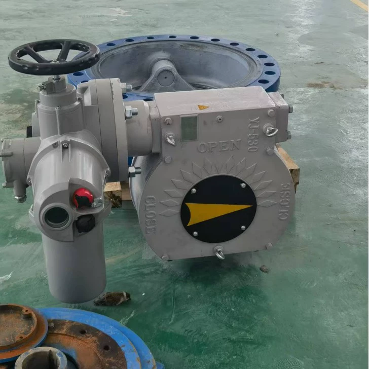 Шанхайский электрический поворотный шаровой кран KONADI DN700 PN40 с интеллектуальным электрическим устройством клапана + червячный редуктор