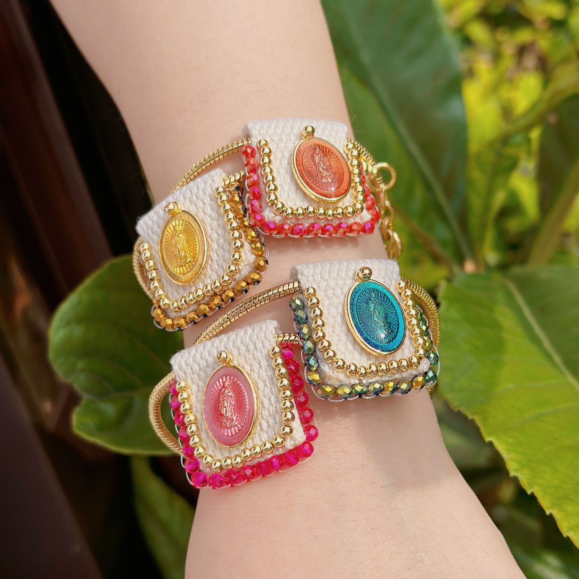 Copper Chain Material Copper Cute Sweet Plating Human Square Bracelets