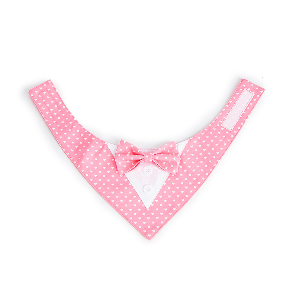 TANPOPO transfronterizo nuevo amor adorable mascota fiesta decoración traje mascota toalla de saliva bufandas triangulares