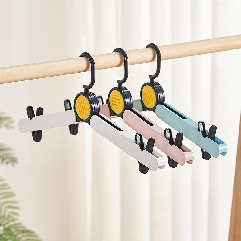 Travel Portable Aromatherapy Hanger, Traceless Folding Hanger, Multifunctional for Business Trips and Outdoor Use, for Drying and Storing Clothes, Pants, and Socks