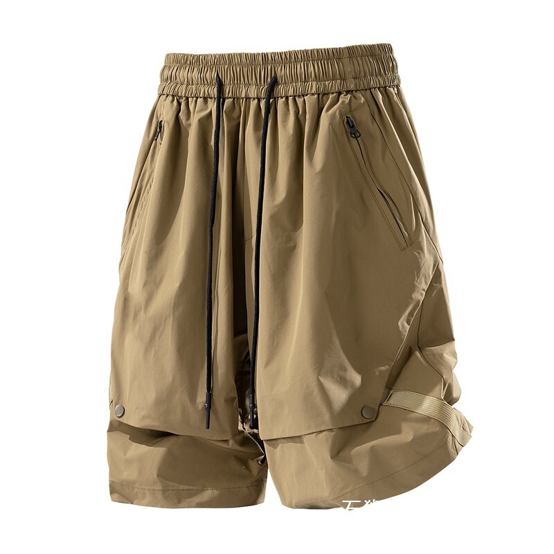 2025 Summer Versatile Ice Feel Sports Shorts Men's Ice Silk Quick-Dry Casual Five-Point Beach Shorts 3D Design Image