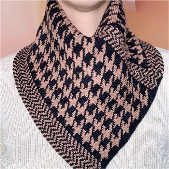 Cuello de Bufanda Triangular para Mujer de Tejido, A Prueba de Viento, Térmico, para Otoño e Invierno