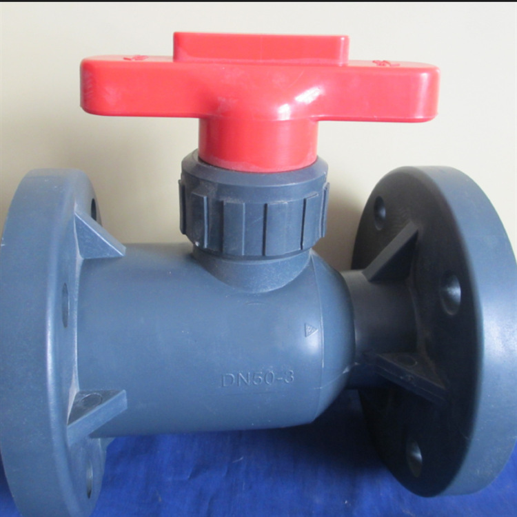 PPH法兰球阀塑料耐腐蚀耐酸碱PPR直通式聚丙烯Q41F-10S