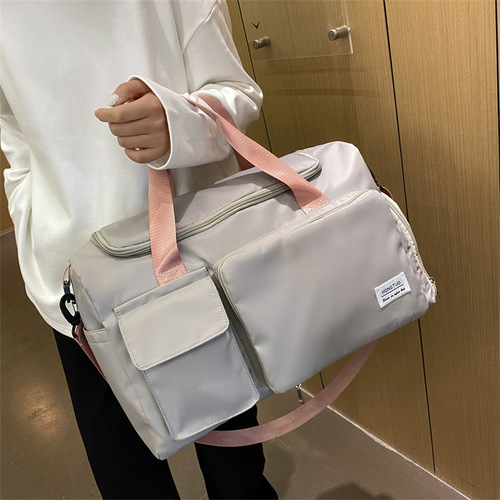 Large travel toiletry bag, high appearance, large capacity, dry and wet separation storage bag, outdoor swimming portable shoulder bag