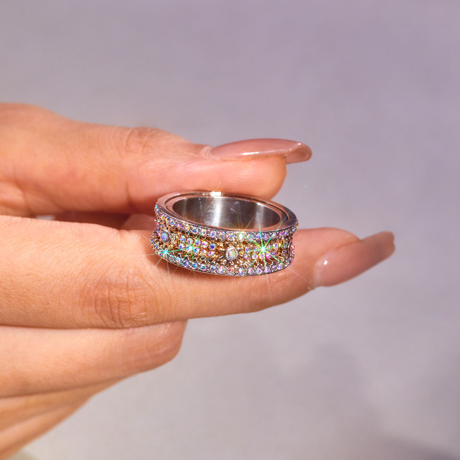 CNC Volldiamantbesetztes Vollsterngetriebe Kann Gedreht Werden Ringpaar Drehbarer mechanischer Dekompressionsring_voghion.com