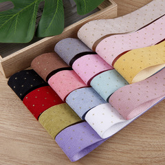 Corduroy hot stamping dot ribbon bow diy hair accessories shoe flower accessories flower gift box baking packaging ribbon