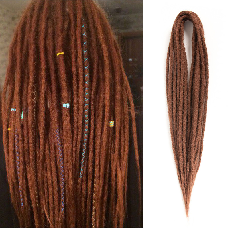 Amazonのベストセラーのヒップホップレゲエヨーロッパとアメリカの黒人ダブルテールドレッドヘア超ロングシングルストラップオン模擬編み込みスタイル|undefined
