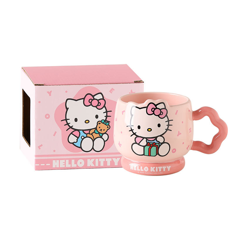 캐릭터 도자기 머그컵 420ml 손잡이 커피잔 사무실 생일 선물