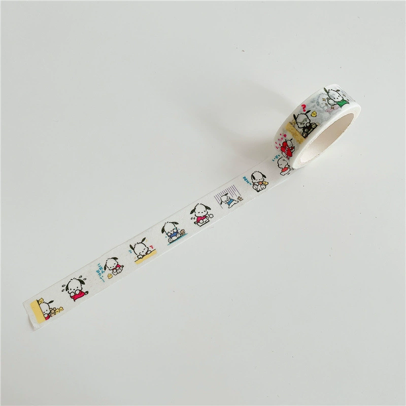 Скотч washi Cinnamoroll 1,5 см × 5 м, японская бумага, милые мультяшные принты