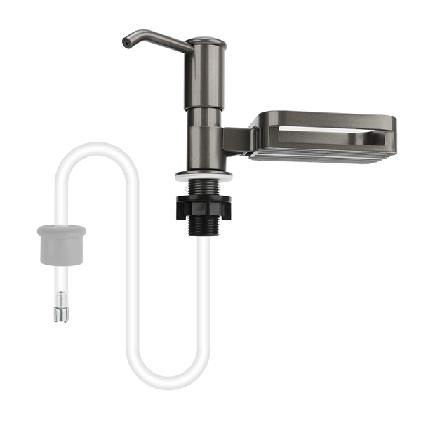 Gray [high-rise and enlargement] Soap dispenser comes with 1 meter tube (with tray)