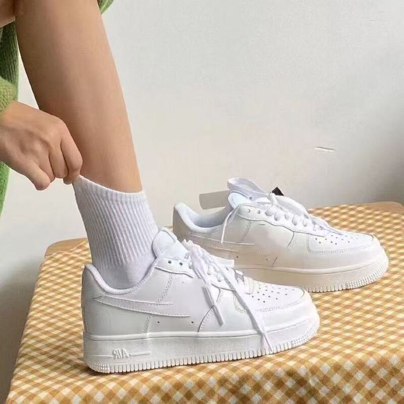 Cross-Border Casual Versatile Foreign Trade Pure White Men's and Women's All-Season Sports Sneakers Breathable Trendy Low-Cut White Shoes
