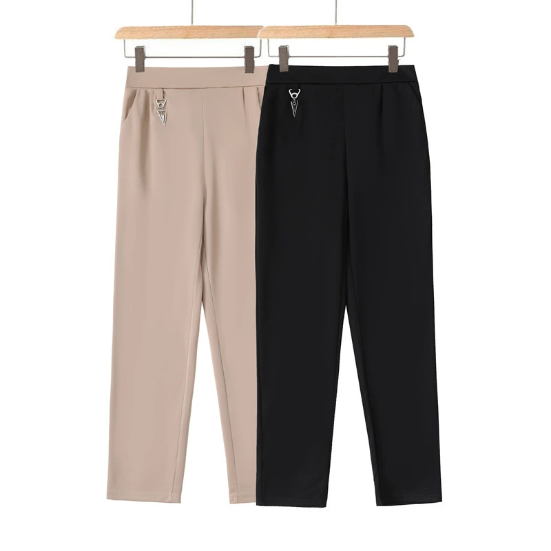 2024 мама одеваются осенние дикие брюки подвески повседневные брюки бабушки брюки с топом рекомендуется