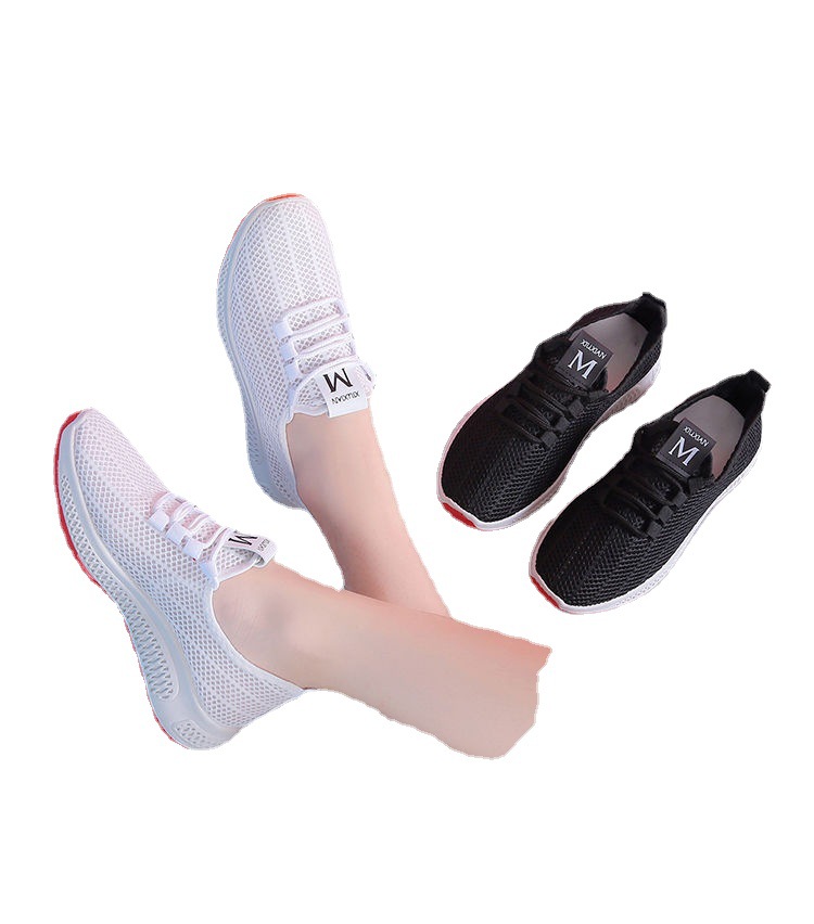 New women's tennis shoes Korean version trend versatile sports summer breathable leisure non slip small white shoes student mother's shoes