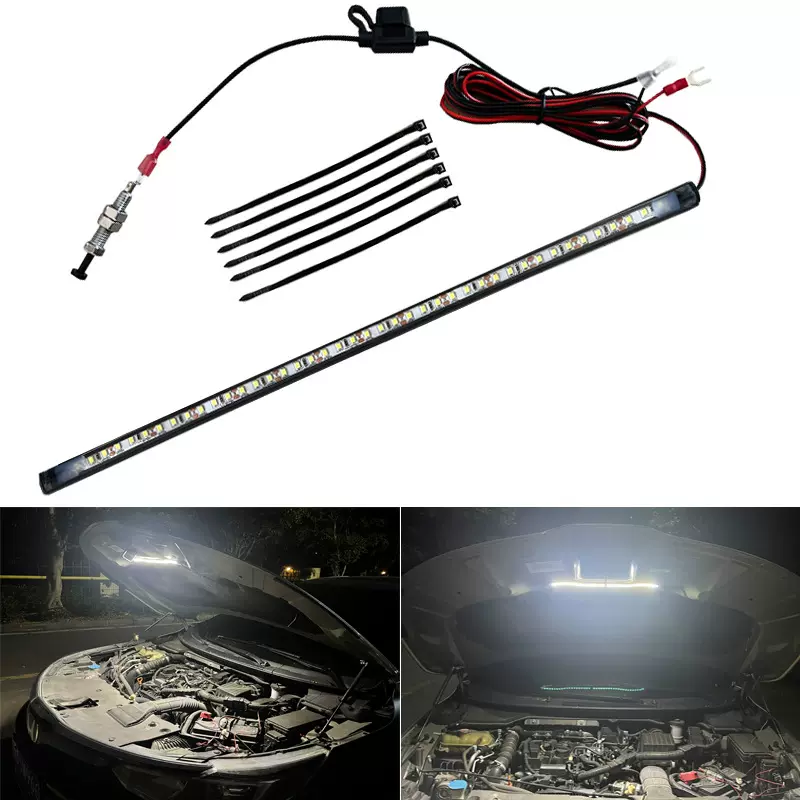跨境 汽车引擎盖工作检修灯自动开关控制LED照明灯无损安装露营灯