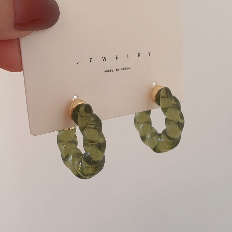 Title 5, Orecchini a forma di C con design vintage a spi...