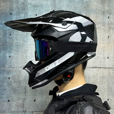 Men and Women Go-Kart Rally Helmet, Motosiklet kaskı (dəbilqə) - extraordinary-gray-with-666-color-glasses-and-free-gloves-and-mask-s