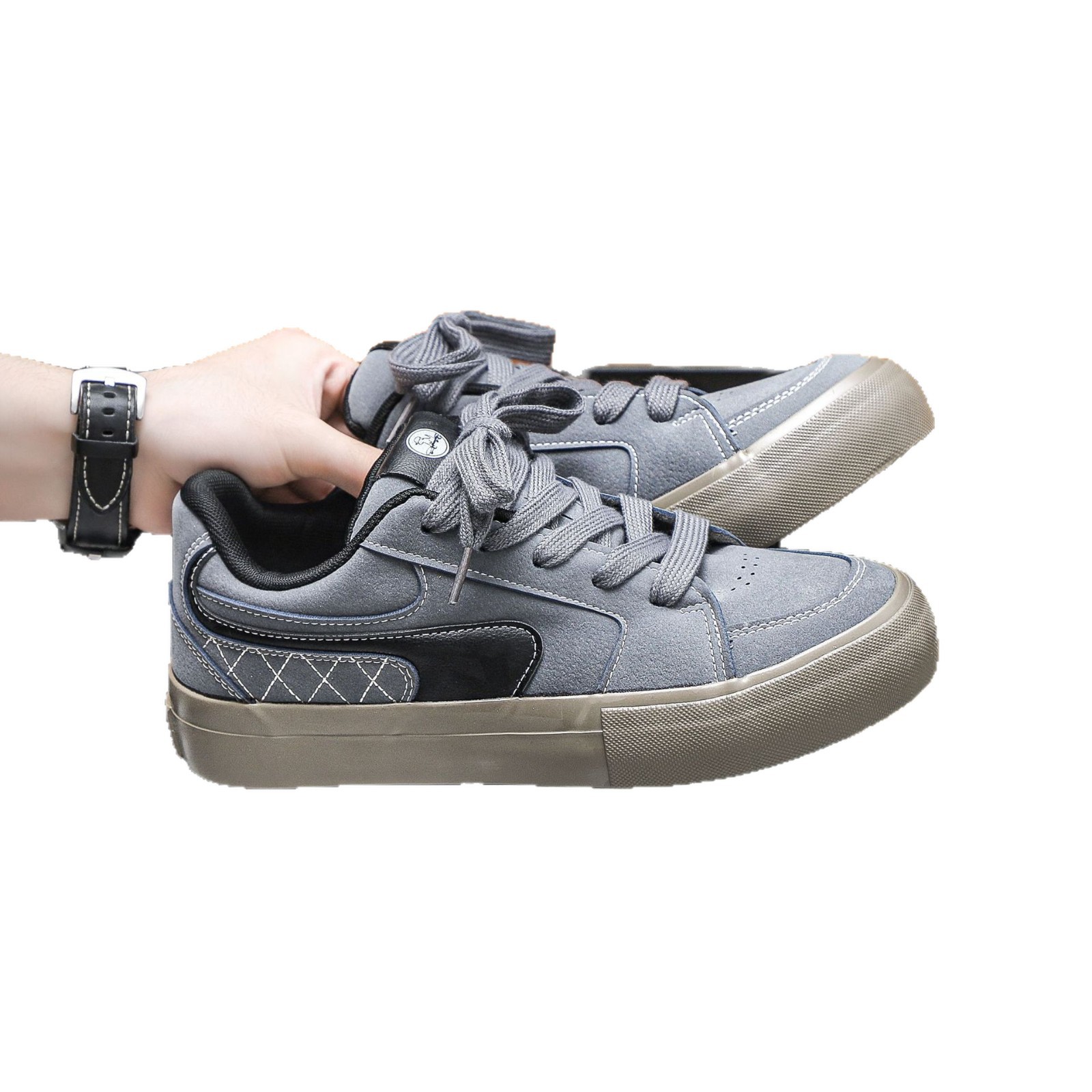 Yuanbo 2025 nuevos zapatos de skate casuales de pieles para hombres, 2025 primavera nuevos zapatos de moda para hombres image 6