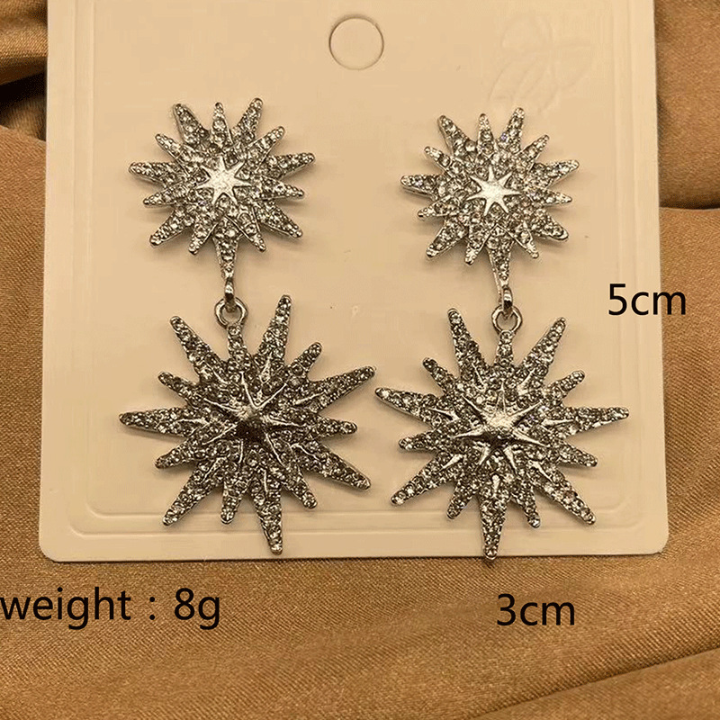 1 Paire Brillant Géométrique Incruster Matériaux Mixtes Strass Boucles D'oreilles Boucles D'oreilles display picture 18