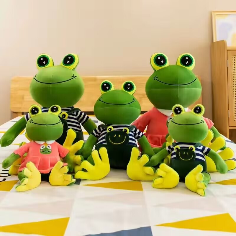 Popular Internet Celebrity Couple Frog Plush Toy Frog Princess Doll Stress-Relief Comfort Pillow Doll Popular Internet Celebrity Couple Frog Plush Toy Frog Princess Doll Stress-Relief Comfort Pillow Doll