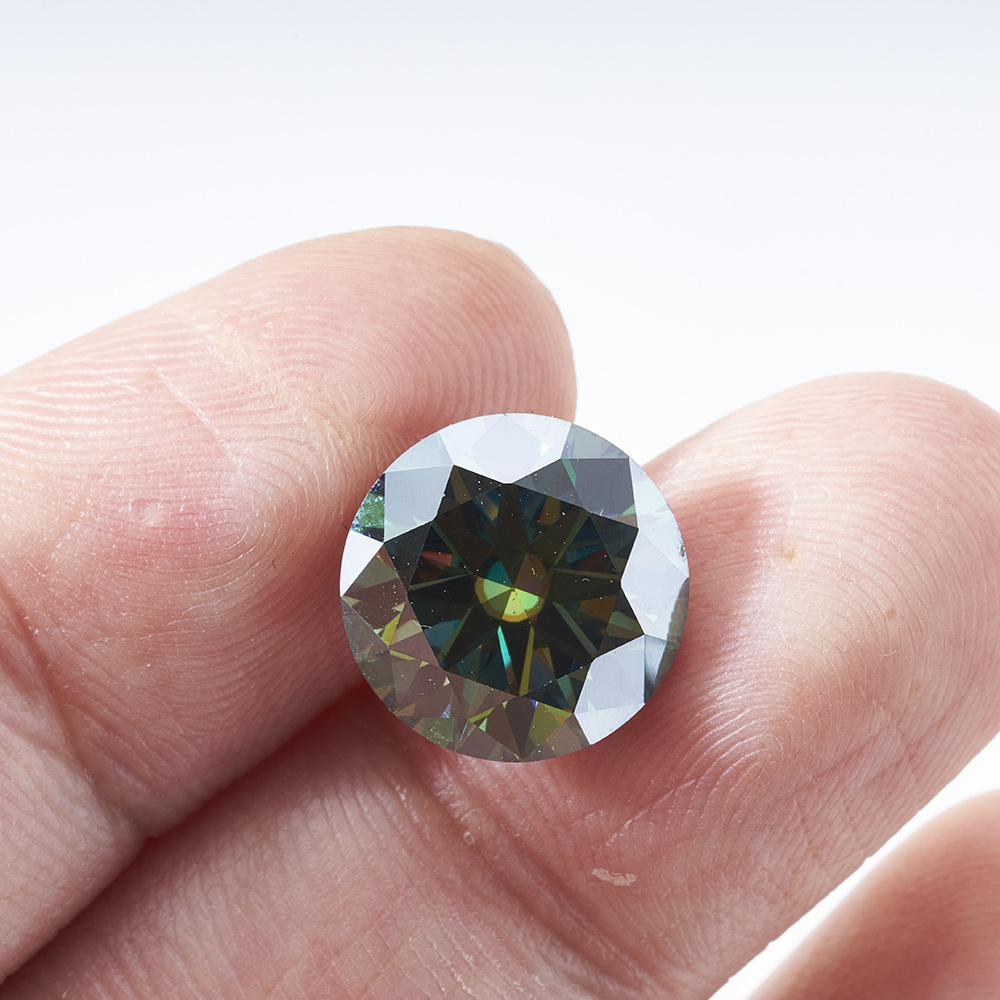 Fábrica de Mosan suministra directamente tinta natural verde de mosanita sintética de diamante de segundo calibre de 1 - 10 quilates en stock