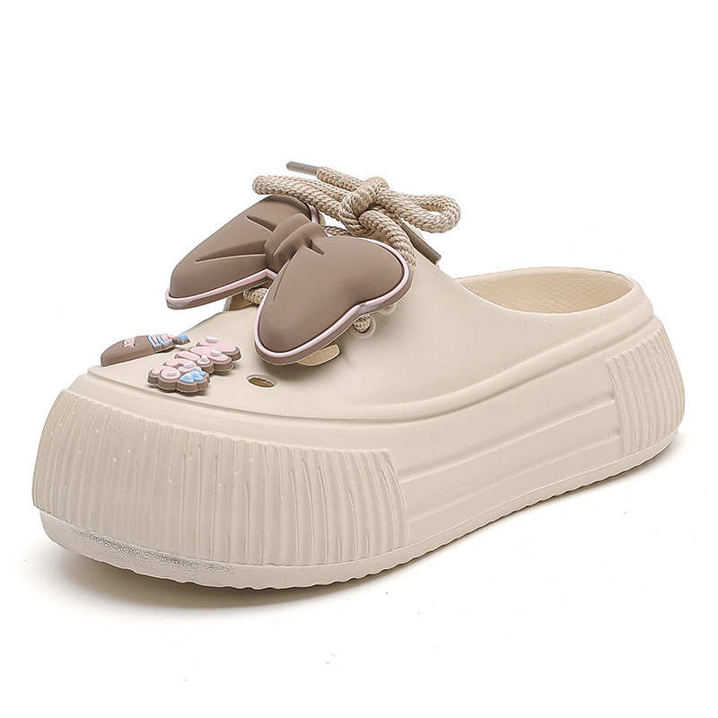 나비넥타이 슬리퍼-베이지 [크로스보더백]