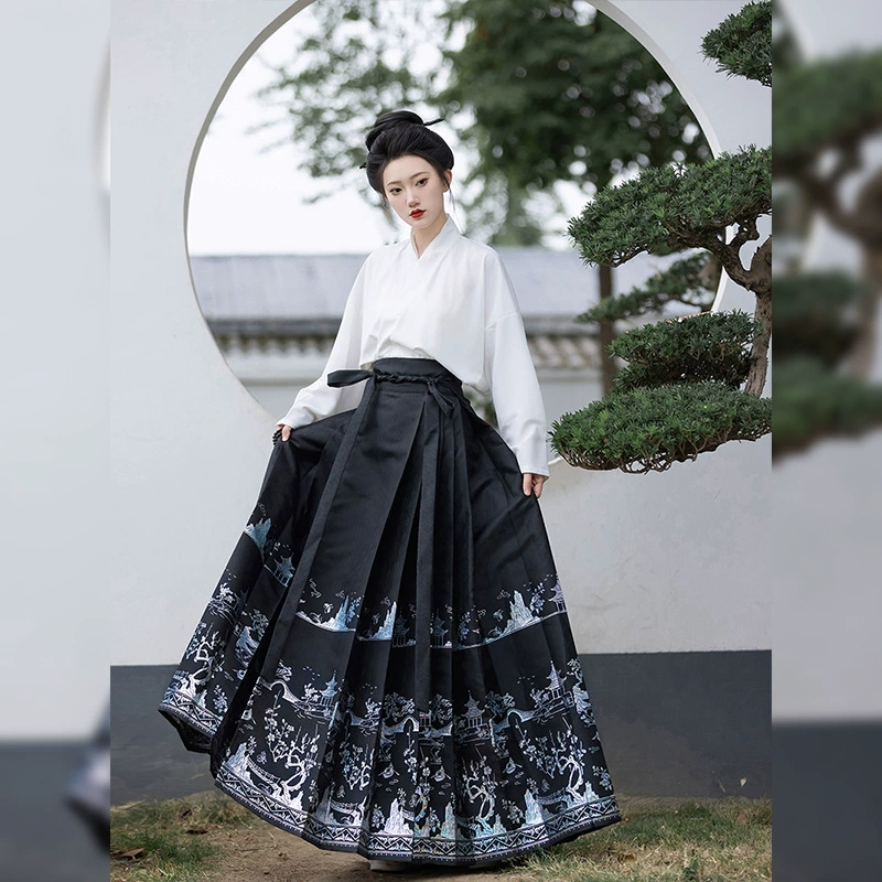 Осенний комплект юбка Hanfu на 2024 год