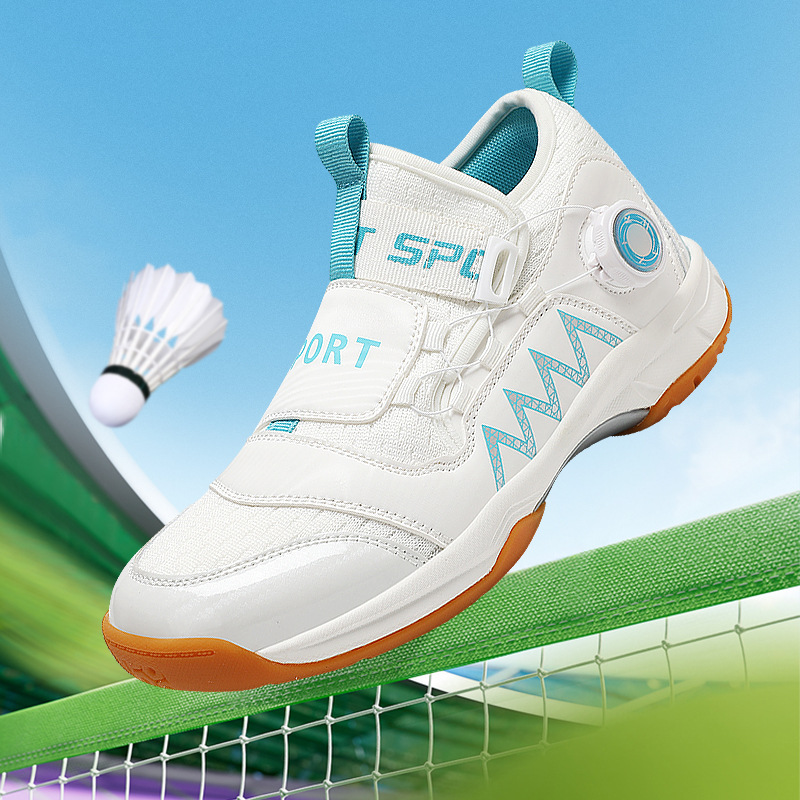 Zapatos de bádminton transfronterizos zapatos para niños y niñas zapatos de tenis de mesa giratorios zapatos deportivos casuales transpirables