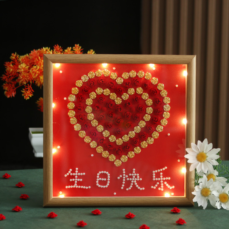 生日礼物diy手工自制材料包制作 玫瑰花花束送女生情侣闺蜜女友|undefined