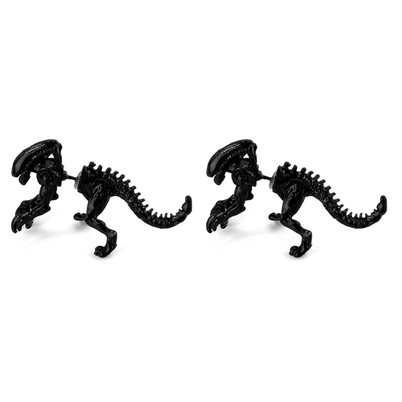 Simple Style Dinosaur Alloy Patchwork Unisex Ear Studs display picture 1