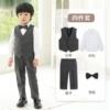 Vest, set, shirt, trousers, bow tie, 4 pieces