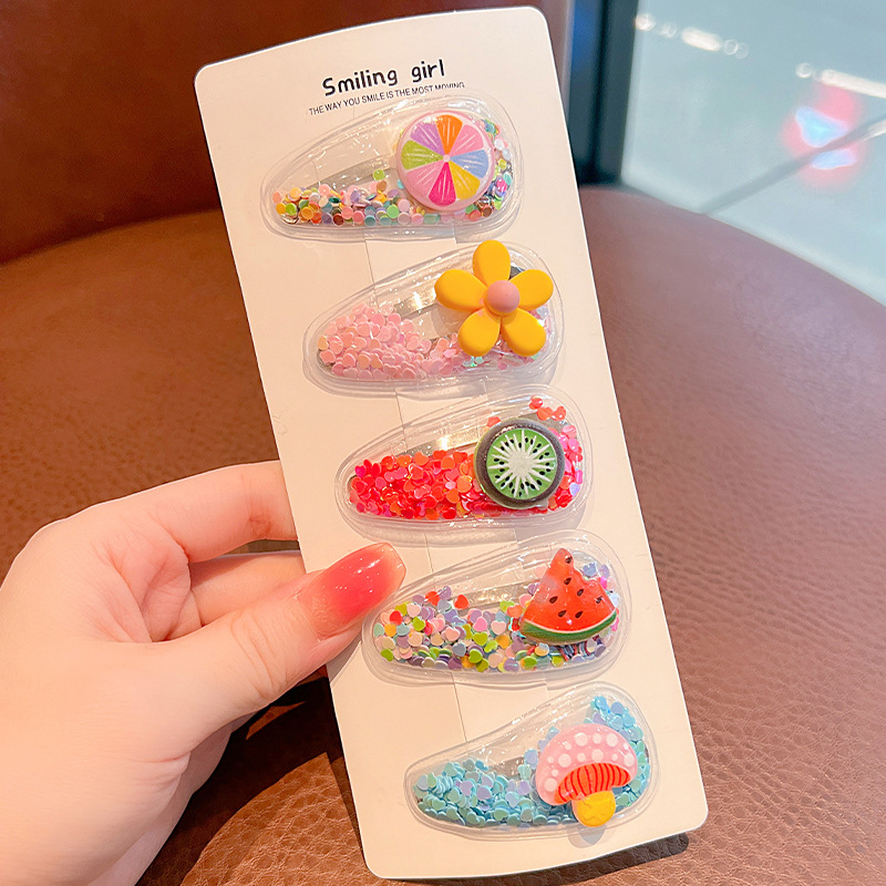 Bebé súper lindo clip tocado fruta de los niños pequeño clip horquilla rota de la niña linda verano Bangs horquilla accesorios para el cabello