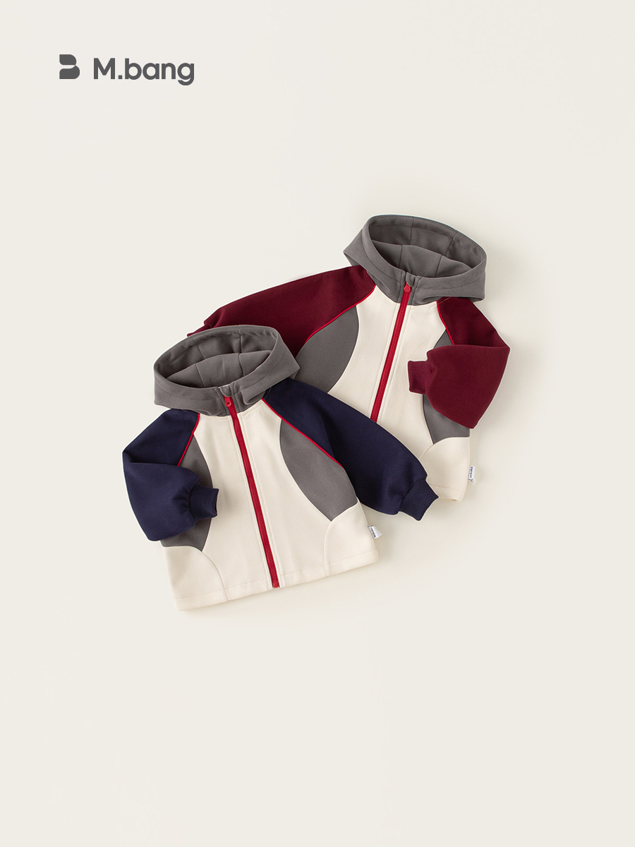 Yoobao ropa infantil chaqueta con capuz para niños otoño y invierno 2025 nuevo estilo coreano chaqueta con capuz con cremallera de color choque chaqueta de otoño para chicas