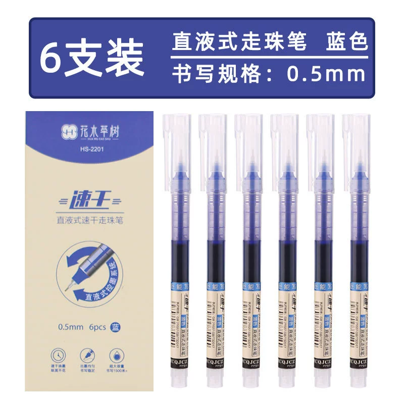 Rollerball plastic capacious quick dry rollerball pen for students