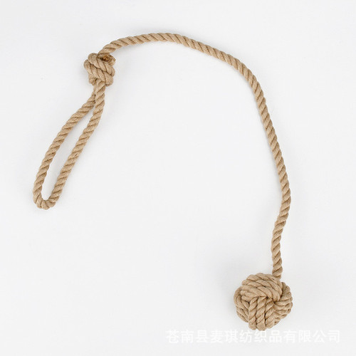 Amazon Pet Toys Wholesale New Bite Resistant Hemp Rope Hoop Dog Toy Interactive Dog Rope Hoop for Medium and Large Dogs