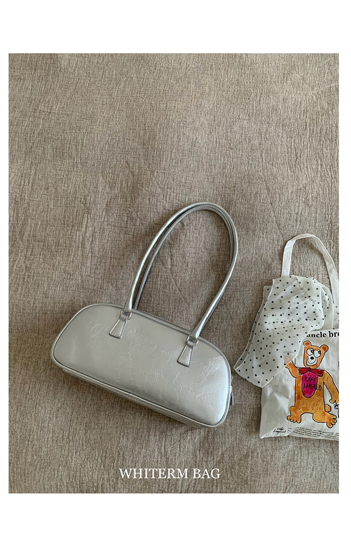 Borsa a spalla argento donna stile balletto borsa sottobraccio_voghion.com
