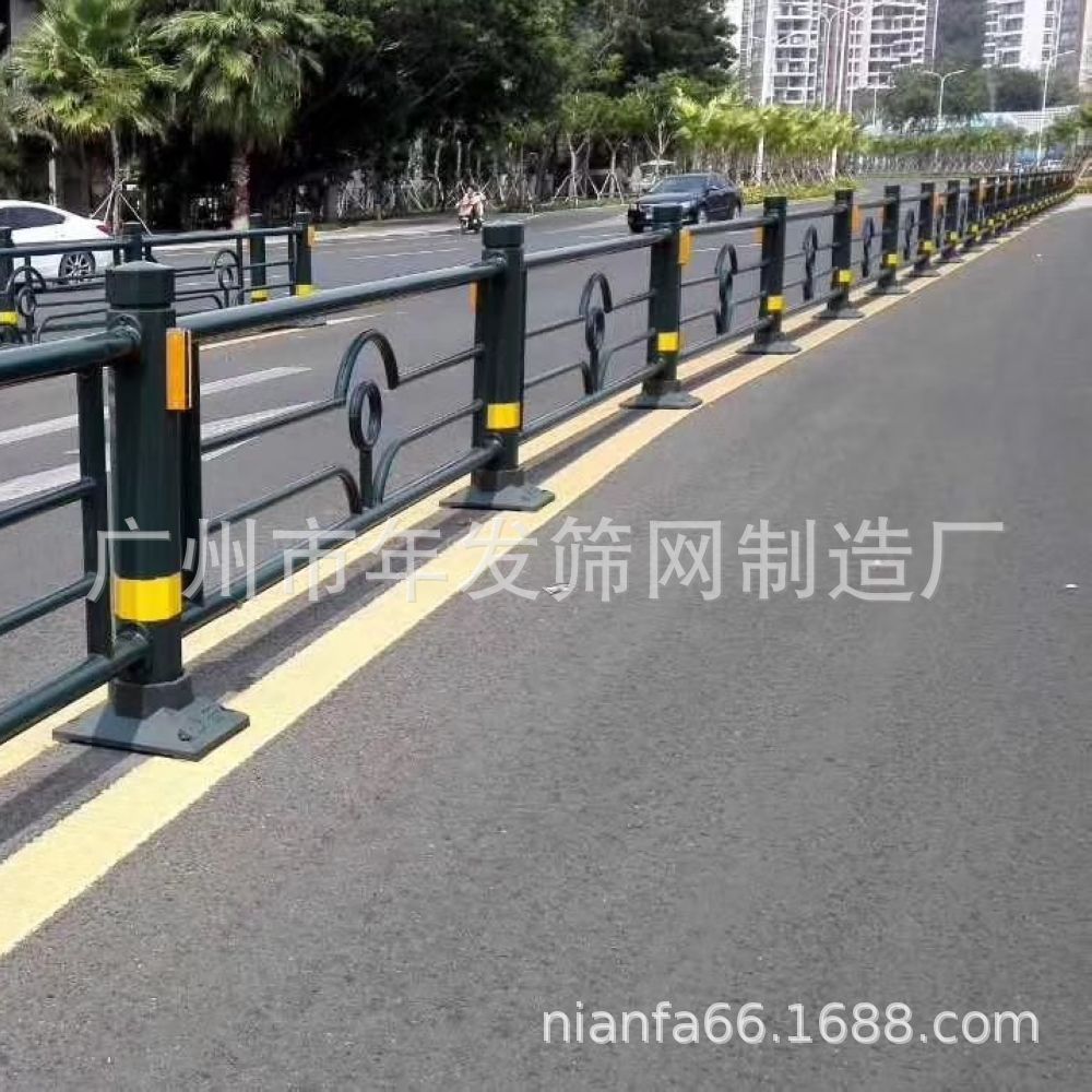 城市文化隔离栏 花坛护栏 广告式彩铝道理护栏 景观道路防护栏栅