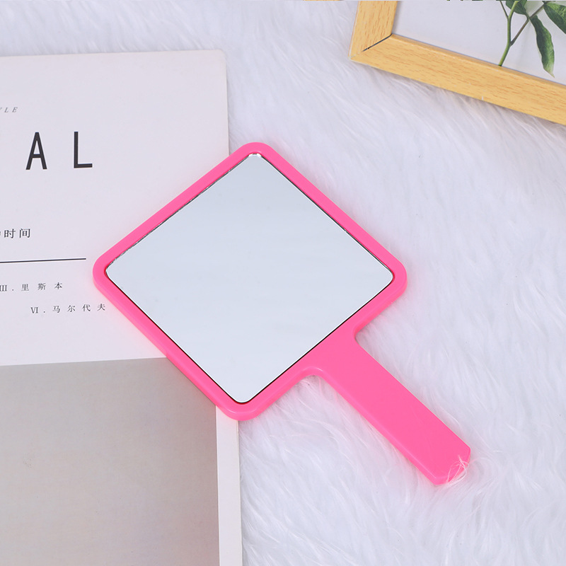 Espejo acrílico personalizable para regalo, espejo pequeño cuadrado de mano para maquillaje, espejo portátil de escritorio para mujer, espejo de tocador de alta definición image 25