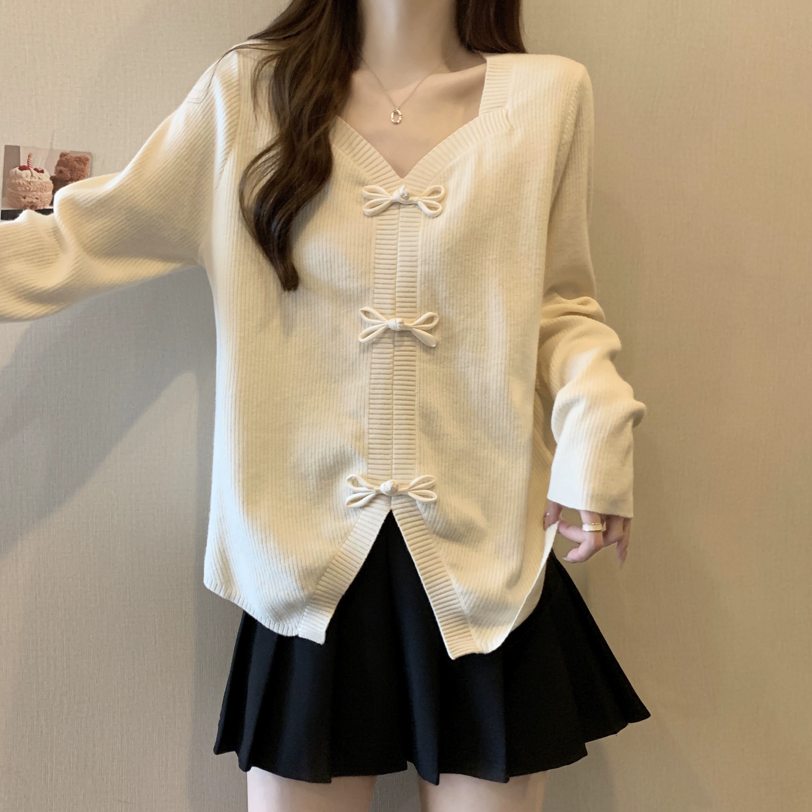 Большой размер свободный, ленивый, тонкий ретро, весенний и осенний, толстый мм дизайн